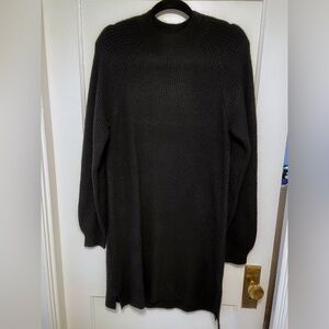 H&M Oversized Black Knit Sweater Dress, Size US XS